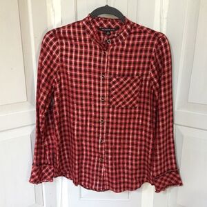 Zac & Rachel Red Plaid Button Down Shirt w/ Sparkle